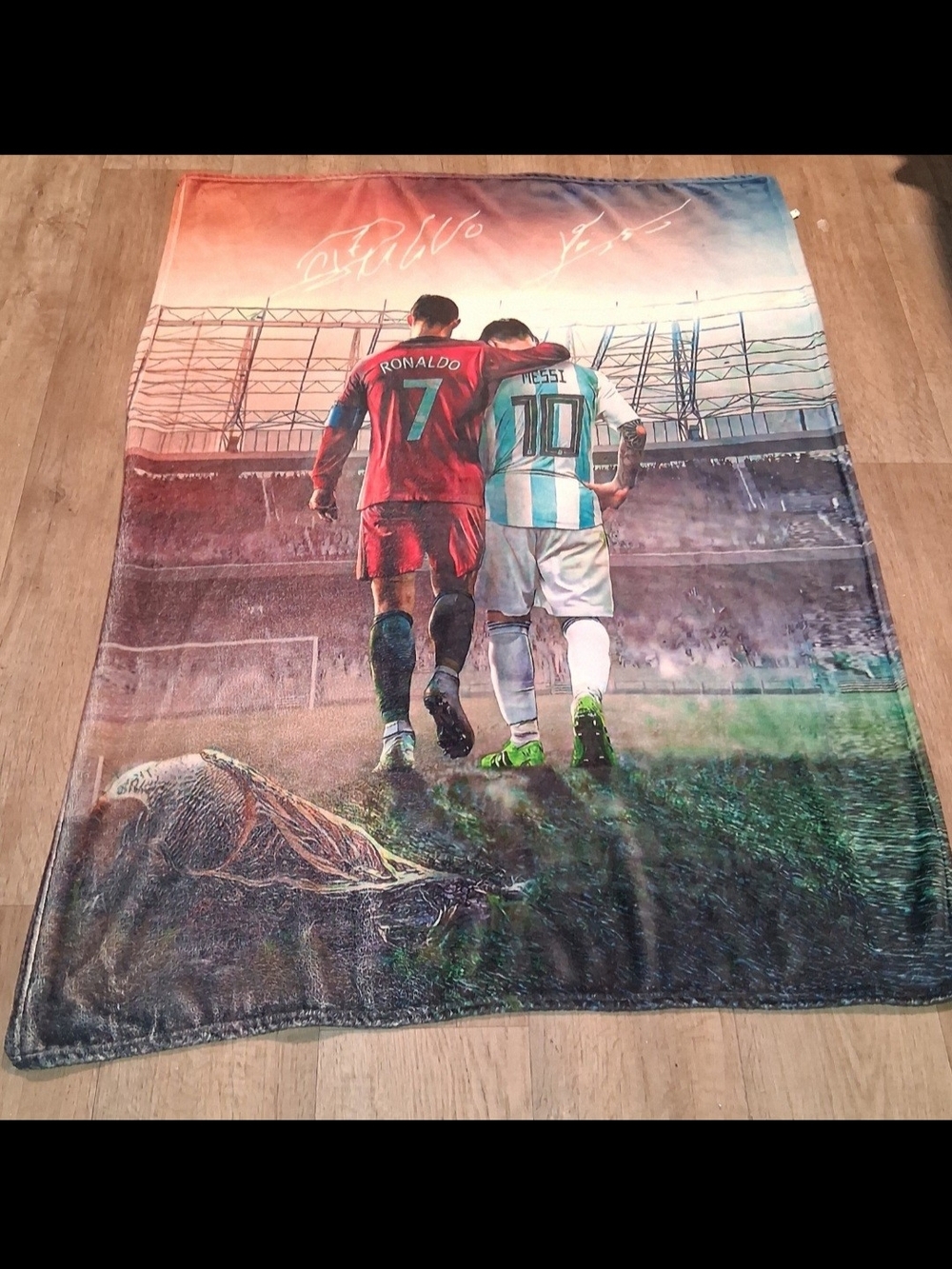 Football Legends Blanket, Ronaldo-Messi Blanket, 50in x 40in